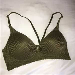 Olive green bra